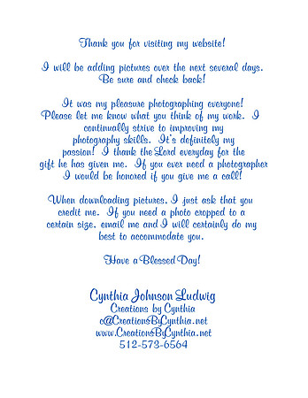 Letter to visitors